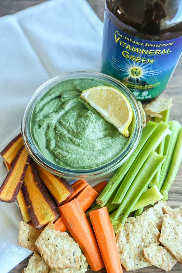 Green Power Hummus featuring Vitamineral Green