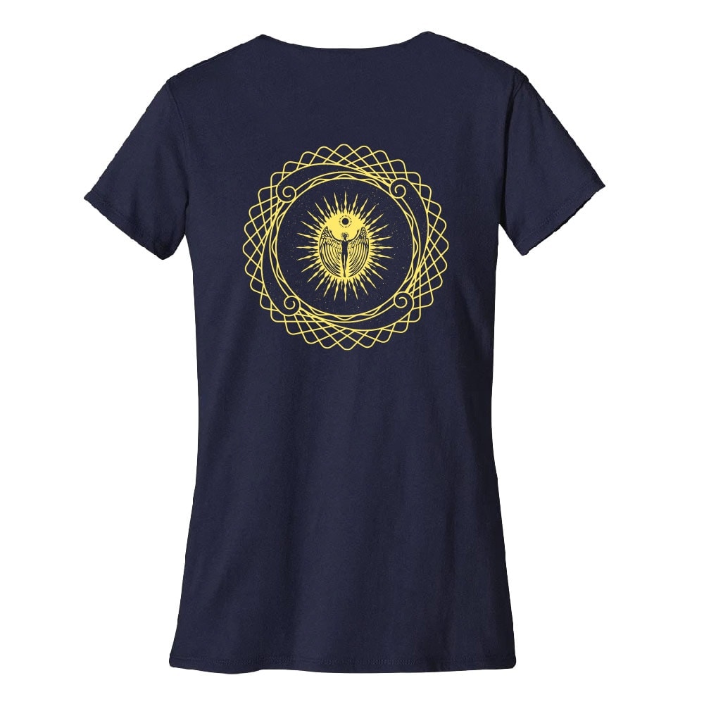 HealthForce SuperFoods Women's Organic Cotton Tee Shirt Back Navy Blue