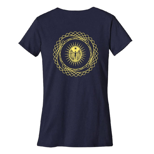HealthForce SuperFoods Women's Organic Cotton Tee Shirt Back Navy Blue